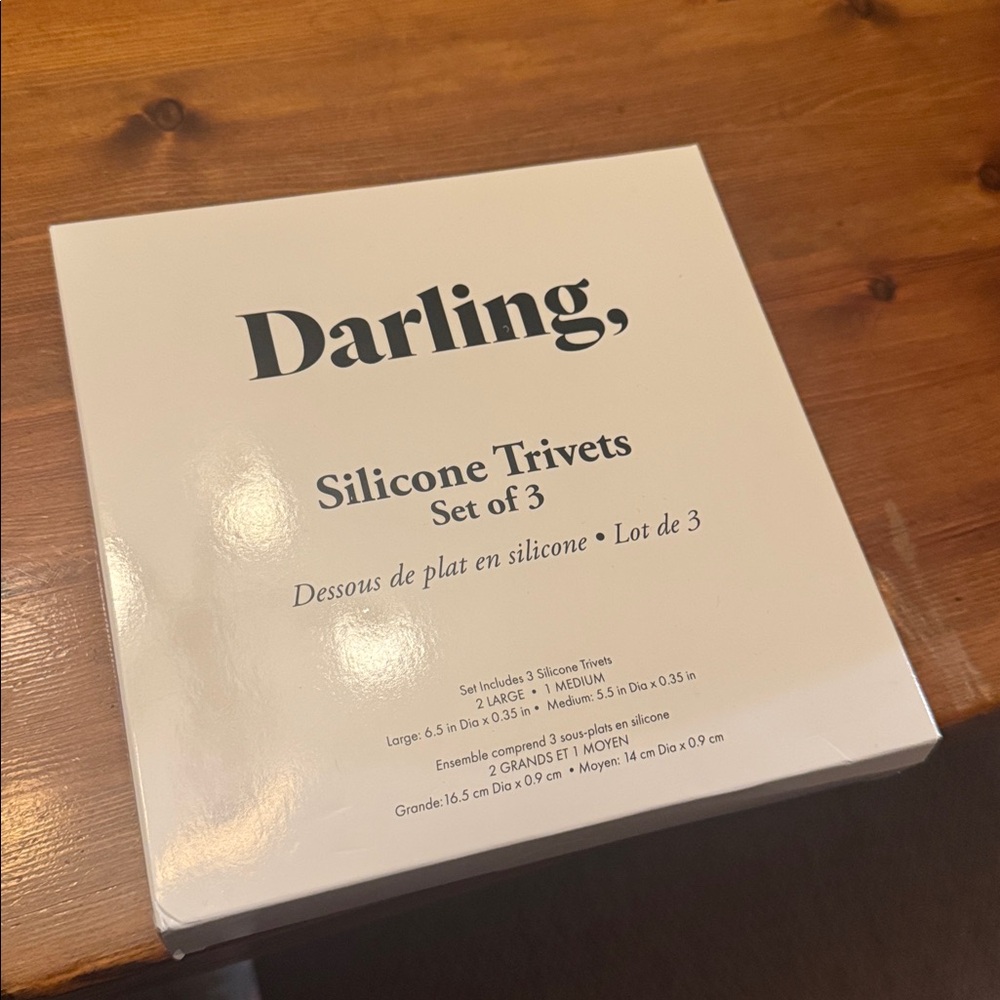 Darling, Silicone Trivets Set New In Box - Picture 2 of 3